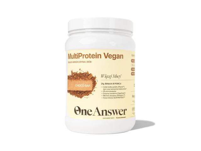 OneAnswer MultiProtein Vegan choco bar interakcje ulotka proszek 450 g