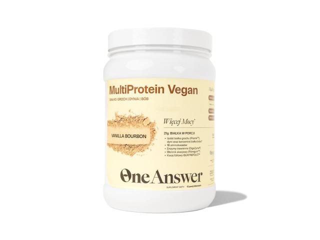 OneAnswer MultiProtein Vegan vanilla bourbon interakcje ulotka proszek  450 g