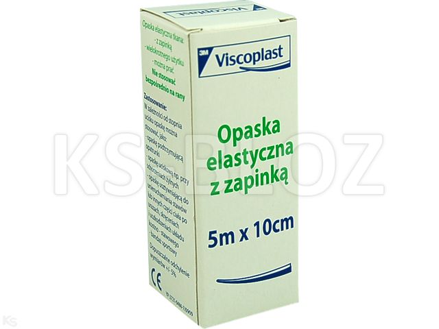 Opaska tkana elastyczna z zapinką 5 m x 10 cm interakcje ulotka   1 szt.