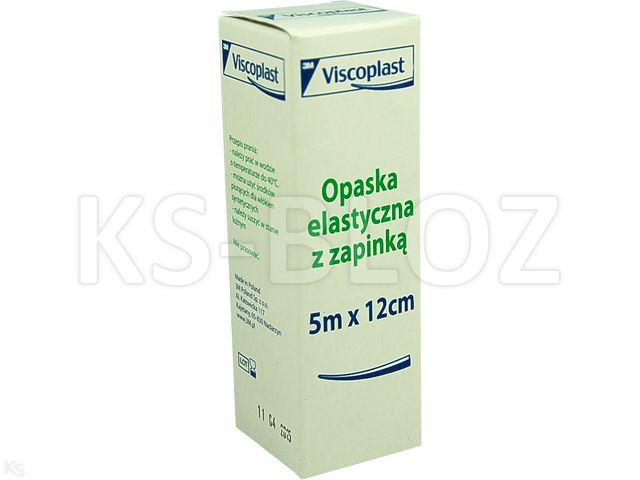 Opaska tkana elastyczna z zapinką 5 m x 12 cm interakcje ulotka   1 szt.