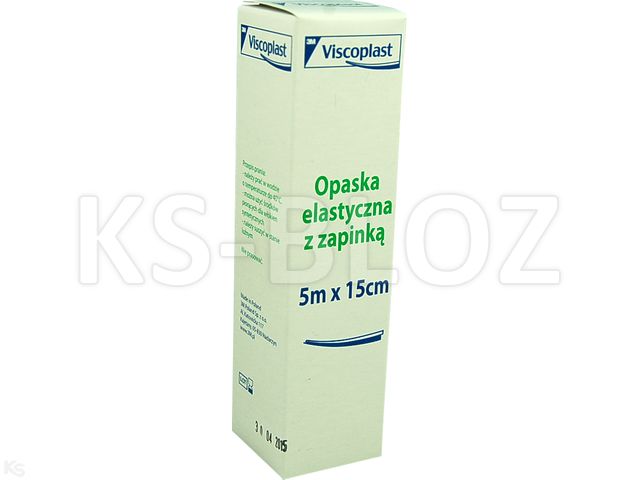 Opaska tkana elastyczna z zapinką 5 m x 15 cm interakcje ulotka   1 szt.