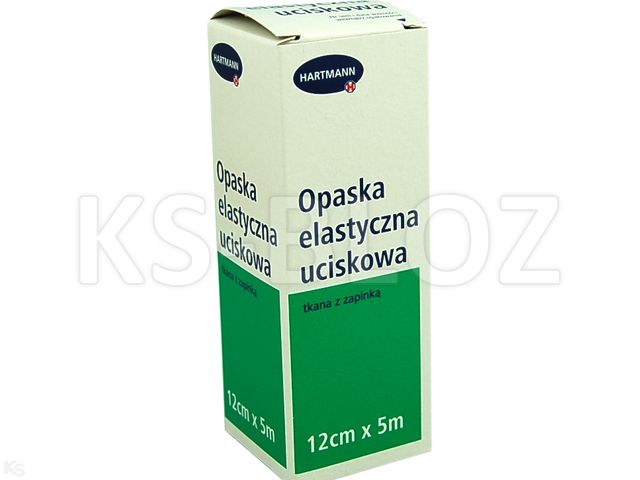 Opaska tkaninowa elastyczna z zapinką 5 m x 12 cm interakcje ulotka opaska elastyczna  1 szt.