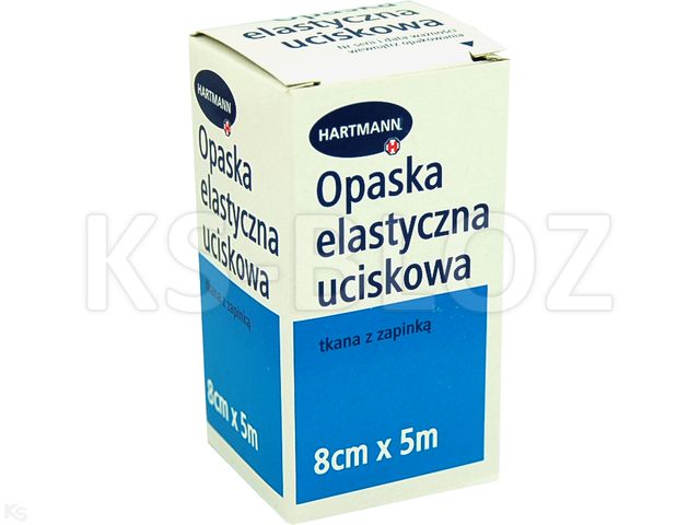 Opaska tkaninowa elastyczna z zapinką 5 m x 8 cm interakcje ulotka opaska elastyczna  1 szt.