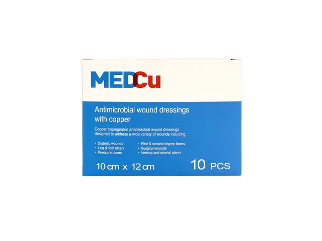 Opatr. MedCu Antimicrobial Wound Dressings 10x12cm interakcje ulotka opatrunek  1 szt.