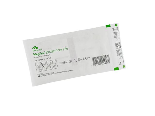 Opatr. Mepilex Border Flex Lite 5x12,5 cm interakcje ulotka opatrunek - 1 szt.
