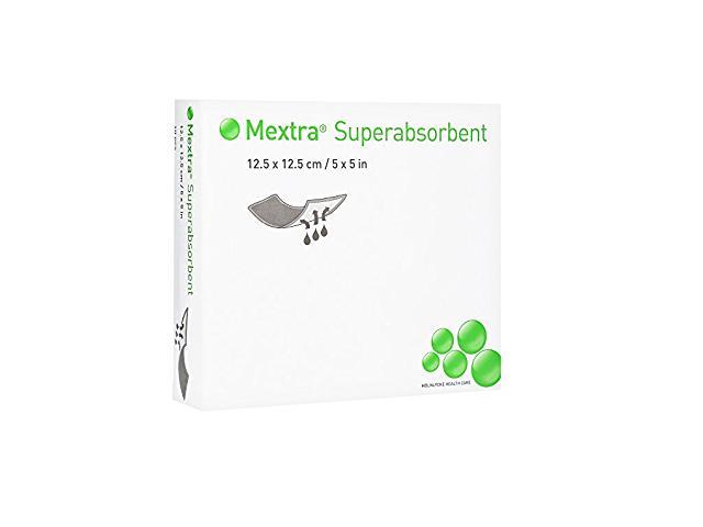 Opatr.specj. MEXTRA Superabsorbent 12,5x12,5 cm wysoce chł.z zabezp.hydrofob. interakcje ulotka opatrunek - 1 szt.