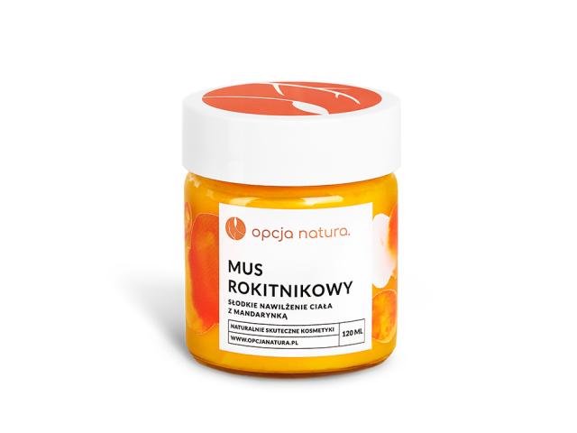 Opcja Natura Mus Rokitnikowy słodkie nawilżenie ciała z mandarynką interakcje ulotka mus - 120 ml