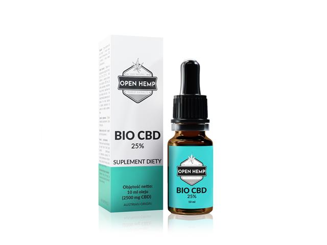Open Hemp Bio CBD 25% interakcje ulotka olej  10 ml