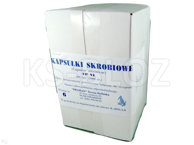 Opłatki apt.(Kaps.skrob.) nr 6 interakcje ulotka  - 1000 szt.
