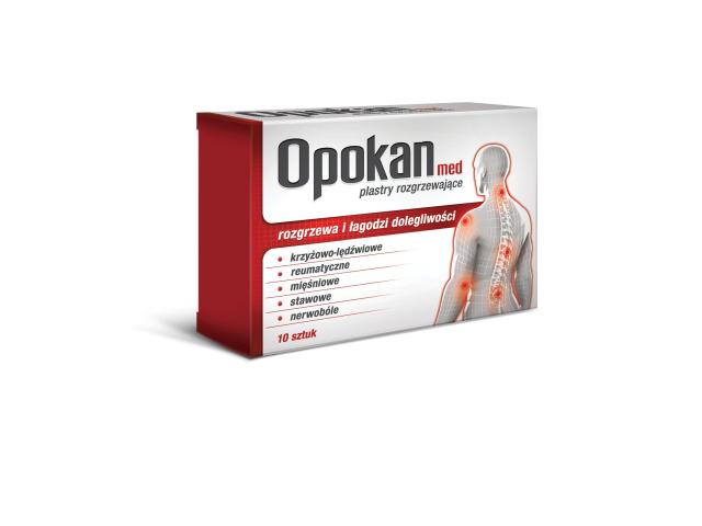 Opokan Med Plastry rozgrzewające interakcje ulotka plaster  10 szt.