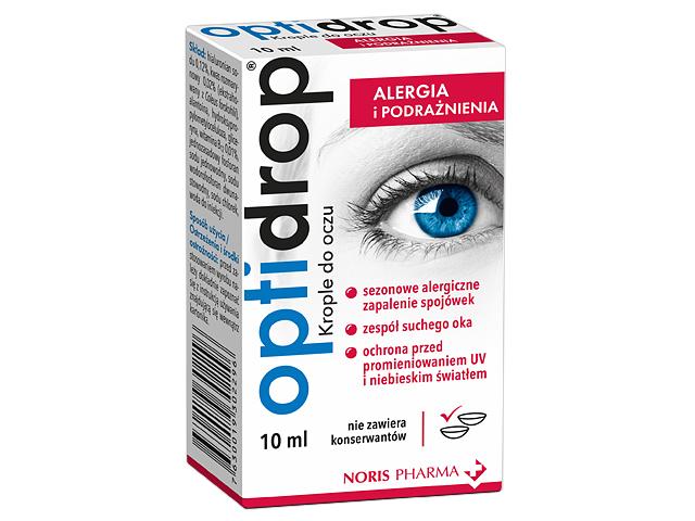 Optidrop Alergia I Podrażnienia interakcje ulotka krople do oczu - 10 ml