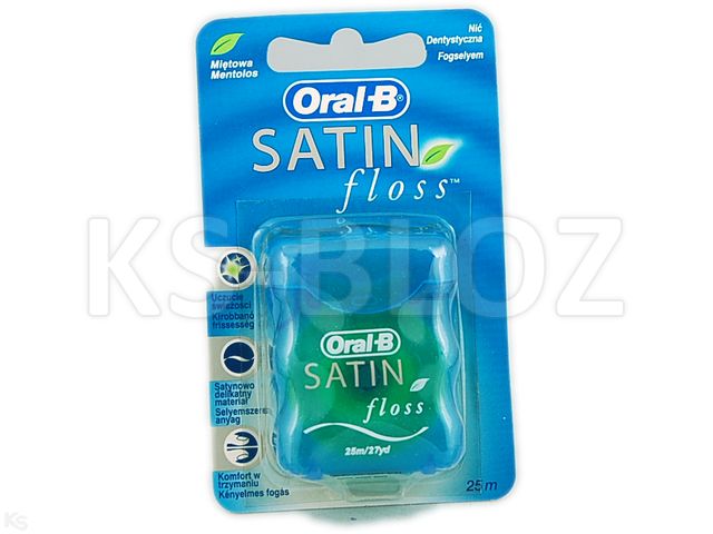 Oral-B Satin Floss Mint Nić dentystyczna 25 m interakcje ulotka nić dentystyczna  1 szt.