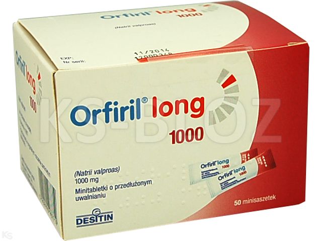Orfiril Long 1000 interakcje ulotka minitabletki o przedłużonym uwalnianiu 1 g 50 minisasz.