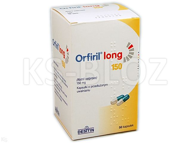 Orfiril Long 150 interakcje ulotka kapsułki o przedłużonym uwalnianiu 150 mg 50 kaps.