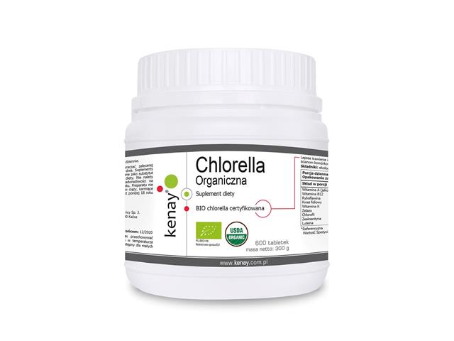 Organiczna Chlorella interakcje ulotka tabletki  600 tabl.