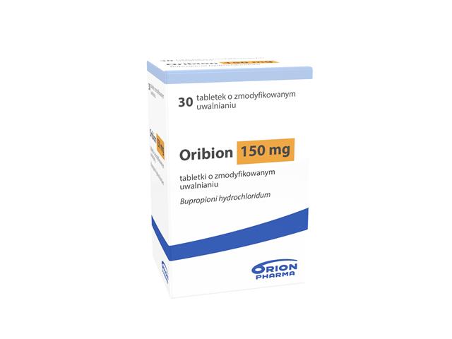 Oribion interakcje ulotka tabletki o zmodyfikowanym uwalnianiu 150 mg 30 tabl.