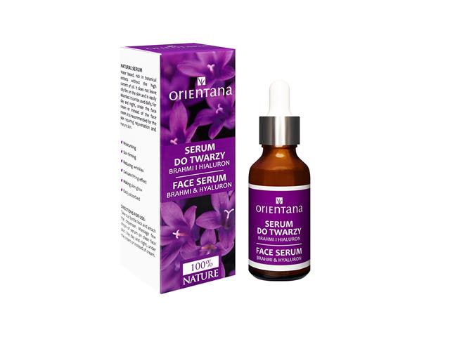 Orientana Bio Serum do twarzy brahmi & kwas hialuronowy interakcje ulotka serum  30 ml