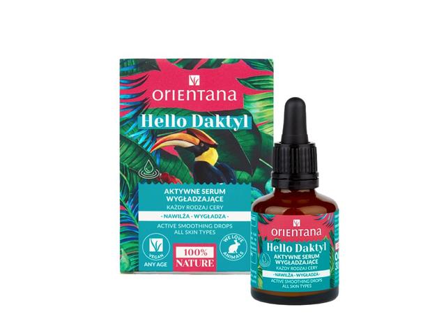 ORIENTANA HELLO DAKTYL Aktywne Serum wygładzające dzień i noc każdy rodzaj cery interakcje ulotka   30 ml