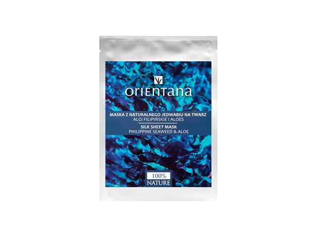 Orientana Maska na twarz z naturalnego jedwabiu algi filipińskie, aloes interakcje ulotka maseczka - 1 szt.