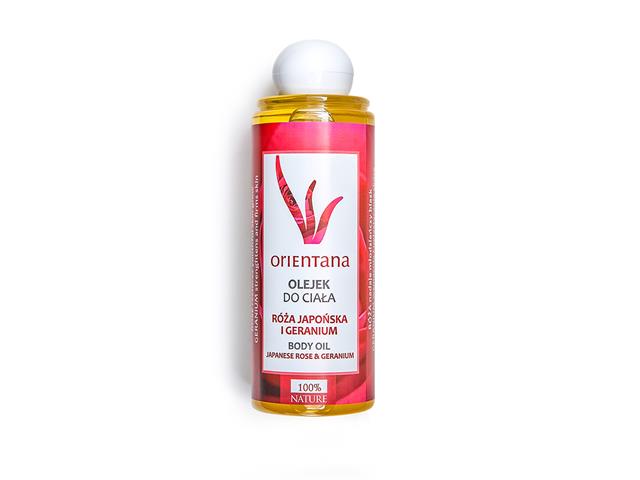 Orientana Olejek do ciała róża japońska, geranium interakcje ulotka olejek  210 ml