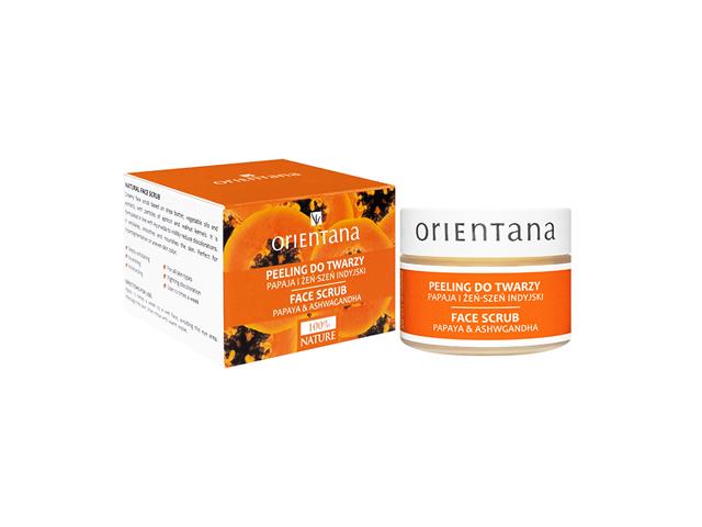 Orientana Peeling-krem do twarzy żeńsz, papaja indyjska interakcje ulotka peeling - 50 g