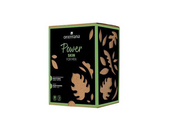 ORIENTANA POWER SKIN FOR MEN Krem do twarzy + Balsam po goleniu interakcje ulotka zestaw  50 ml + 75 ml