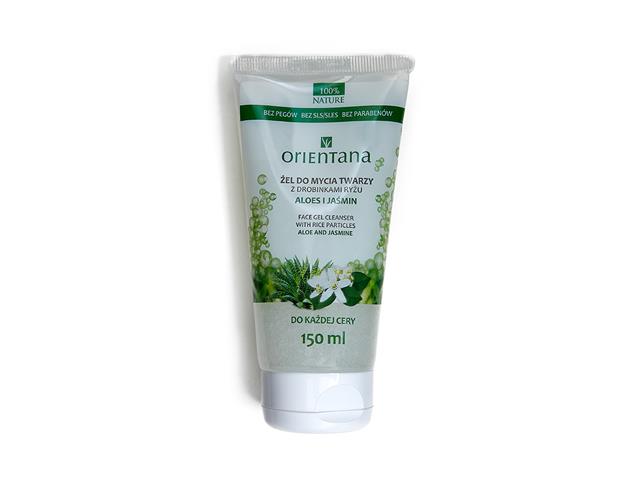 Orientana Żel do mycia twarzy z drobinkami ryżu, aloes, jaśmin interakcje ulotka żel - 150 ml