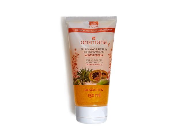 Orientana Żel do mycia twarzy z drobinkami ryżu, aloes, papaja interakcje ulotka żel  150 ml