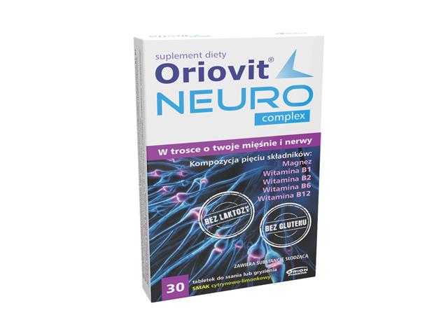 Oriovit Neuro Complex interakcje ulotka tabletki do ssania  30 tabl.