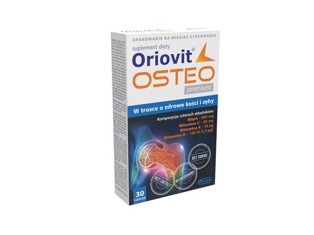 Oriovit Osteo Premium interakcje ulotka tabletki - 30 tabl.