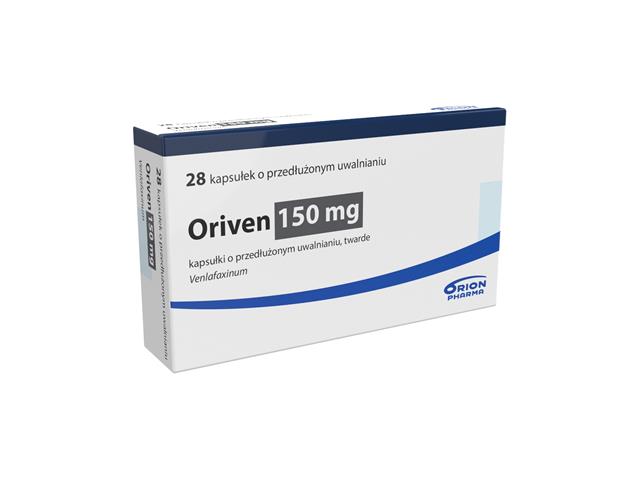 Oriven interakcje ulotka kapsułki o przedłużonym uwalnianiu twarde 150 mg 28 kaps.