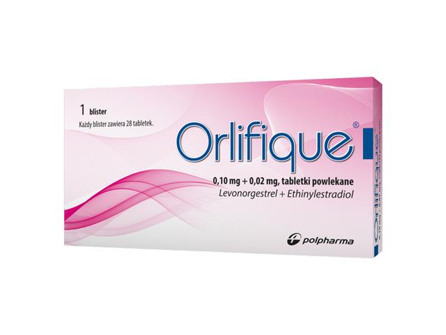 Orlifique interakcje ulotka tabletki powlekane 100mcg+20mcg 28 tabl.