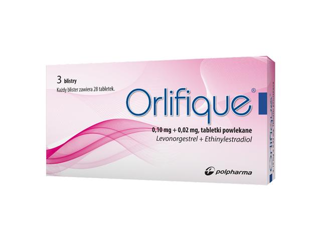 Orlifique interakcje ulotka tabletki powlekane 100mcg+20mcg 84 tabl.