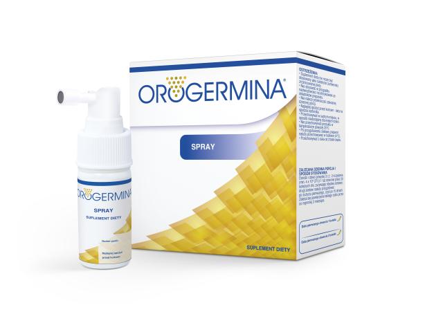 Orogermina Spray interakcje ulotka spray do gardła - 2 but. po 10 ml + 2 sasz. po 1,15 g (+ 2 pompki)