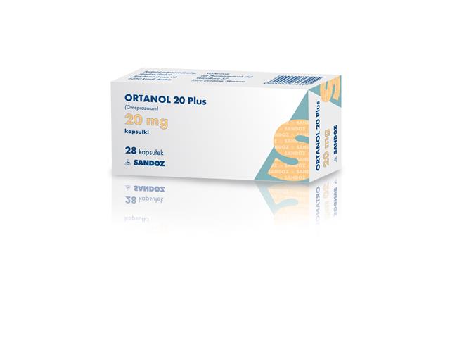 Ortanol 20 Plus interakcje ulotka kapsułki dojelitowe twarde 20 mg 28 kaps. (4 blist. po 7 kaps.)