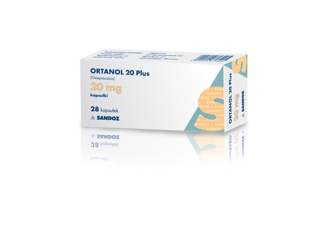 Ortanol 20 Plus interakcje ulotka kapsułki dojelitowe twarde 20 mg 28 kaps. | 4 blist.po 7 szt.