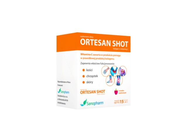 Ortesan Shot display interakcje ulotka płyn  15 fiol.