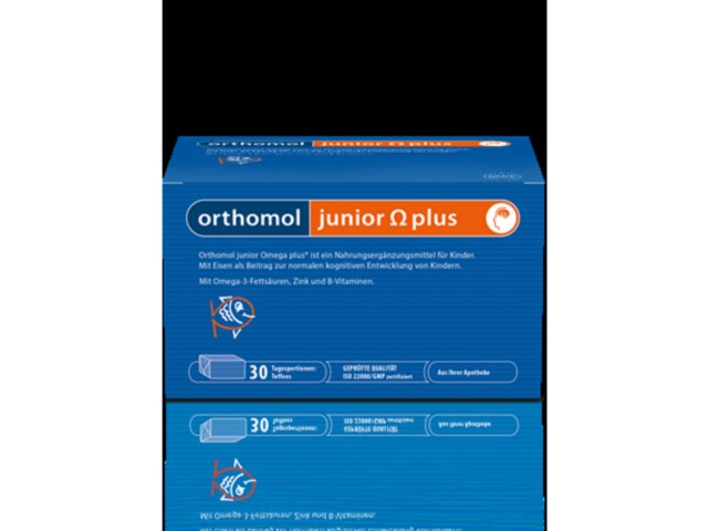 Orthomol junior Omega plus Gumy do żucia rozpuszczalne o smaku toffi w postaci kostek interakcje ulotka  15 g 30 sasz.