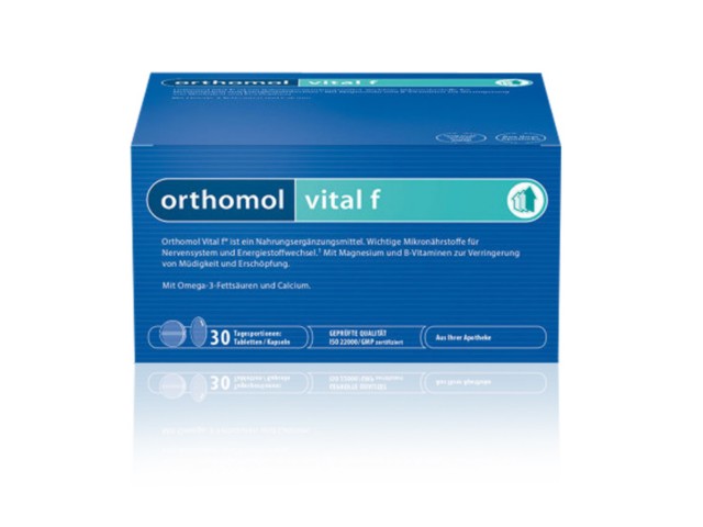 Orthomol Vital f (dla niej) interakcje ulotka  - 30 sasz.