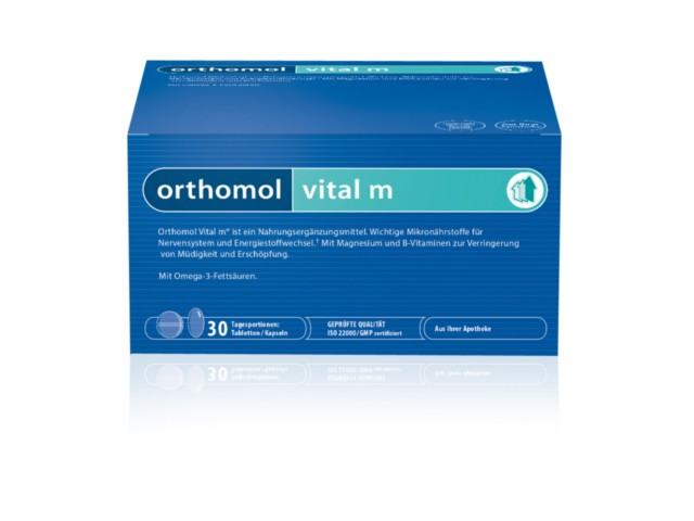 Orthomol Vital m (dla niego) interakcje ulotka tabletki i kapsułki - 30 sasz.