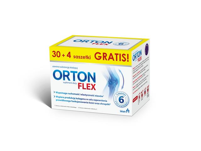 Orton Flex interakcje ulotka saszetka  34 sasz.