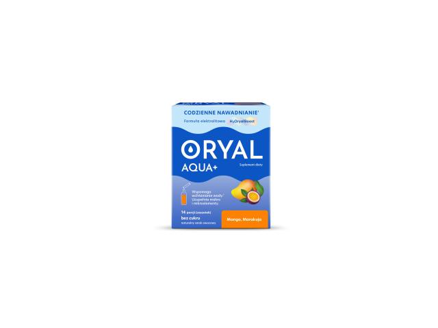 Oryal Aqua+ mango, marakuja interakcje ulotka saszetka  14 sasz.