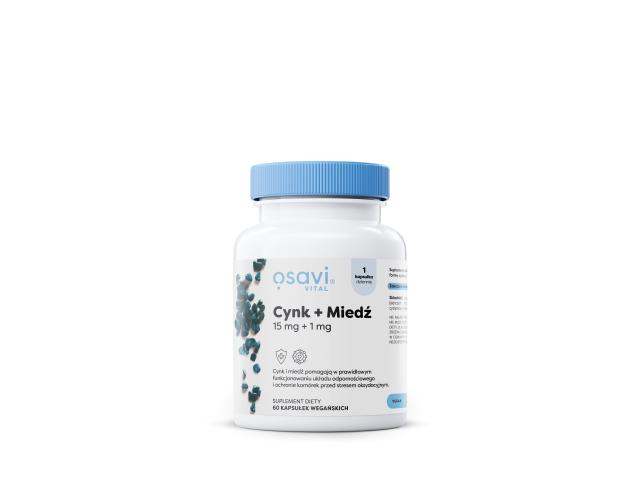 Osavi Cynk + Miedź 15 mg + 1 mg interakcje ulotka kapsułki twarde  60 kaps.
