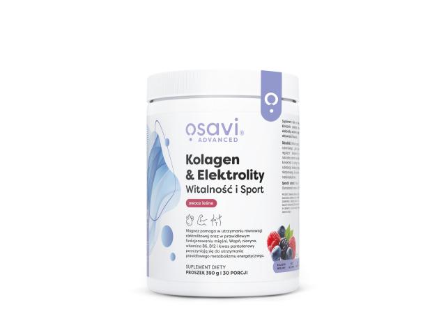 Osavi Kolagen & Elektrolity Witalność I Sport owoce leśne interakcje ulotka proszek - 390 g