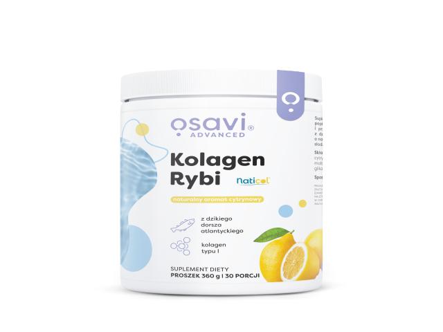 Osavi Kolagen Rybi naturalny aromat cytrynowy interakcje ulotka proszek  360 g