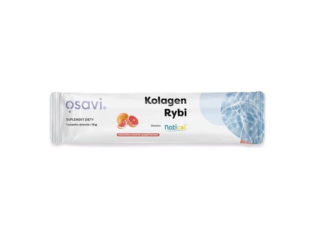 Osavi Kolagen Rybi naturalny aromat grejpfrutowy interakcje ulotka proszek  12 g