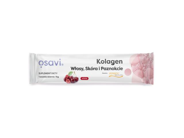 Osavi Kolagen Włosy, Skóra I Paznokcie wiśnia interakcje ulotka proszek - 5 g