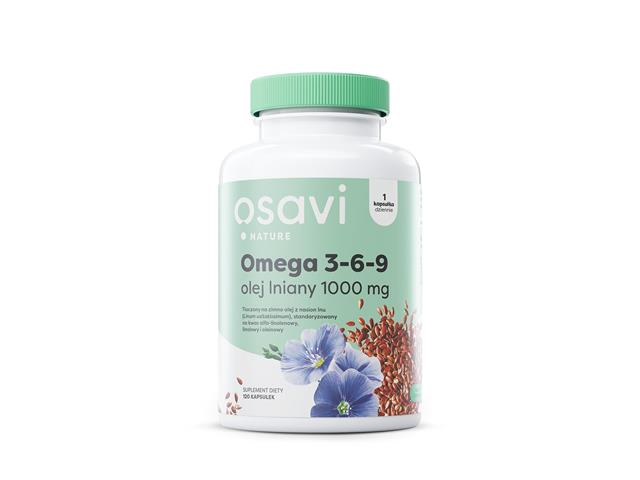 Osavi Omega 3-6-9 olej lniany 1000 mg interakcje ulotka kapsułki miękkie  120 kaps.