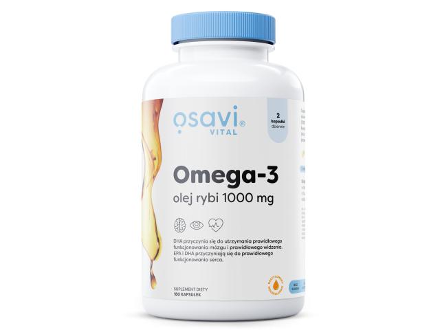 Osavi Omega-3 cytryna olej rybi 1000 mg interakcje ulotka kapsułki miękkie  180 kaps.