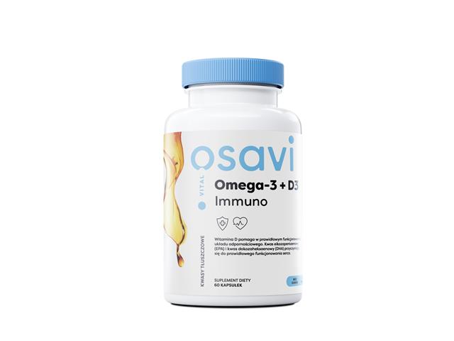 Osavi Omega-3 + D3 Immuno Cytryna interakcje ulotka kapsułki miękkie - 60 kaps.
